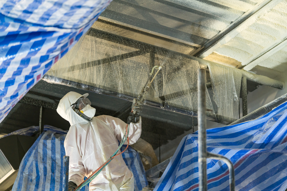 The process of imstalling spray foam insulation